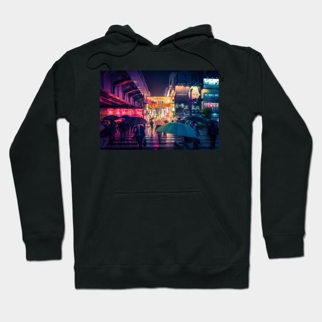 Rain on the Golden City Ueno Hoodie by TokyoLuv